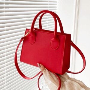 Red crossbody purse